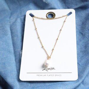 Lovisa Pearl Necklace Elegant Fashion Jewelry Gold